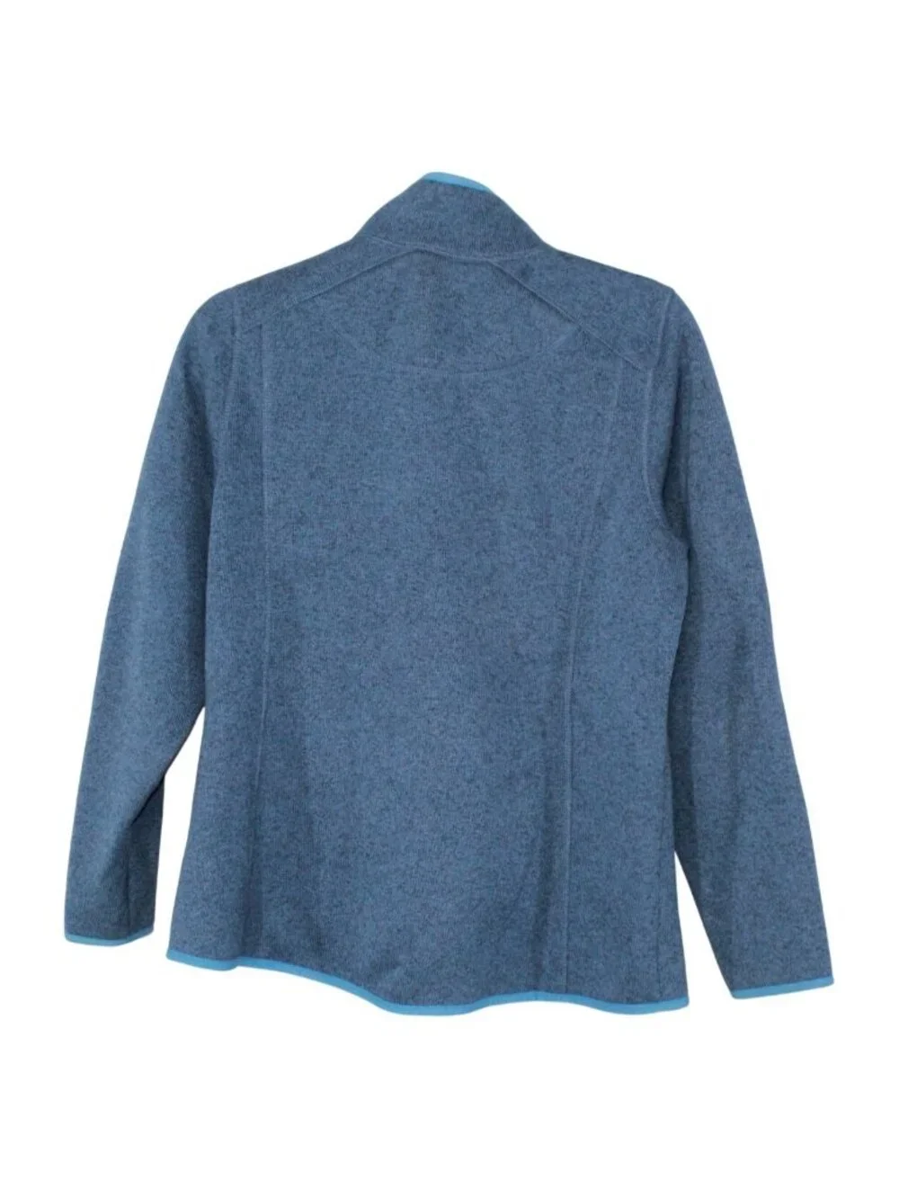 LL Bean Womens Sweater Fleece Full Zip Jacket Navy Everyday Casual Outdoor L Pet - Picture 3 of 11